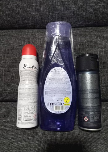 Diğer Kadın Erkek Deodorant Duş Jeli Seti üçlü Komili Emotion Blade