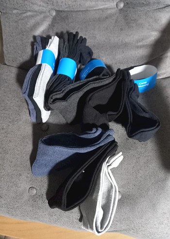 Beden 12 çift 40-44 nr uzun erkek çorap seti yeni birlikte fiyat