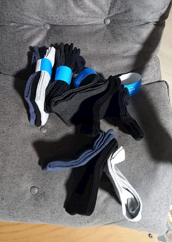 Beden mavi Renk 12 çift 40-44 nr uzun erkek çorap seti yeni birlikte fiyat