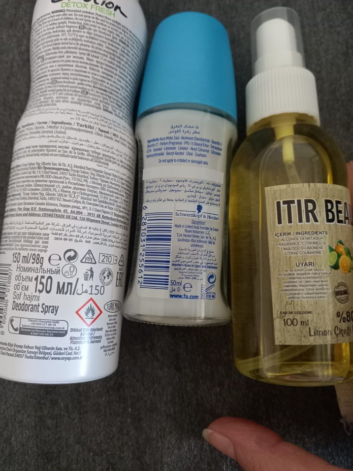 3 lü set yeni deodorant kolonya roll on seti - Görsel 2