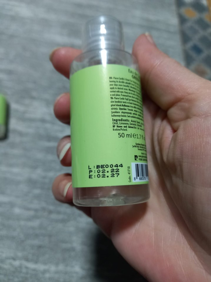 Pierre Cardin Yeşil Çay Kolonya 5'li Set yeni 50 şer ml skt 2027 - Görsel 3