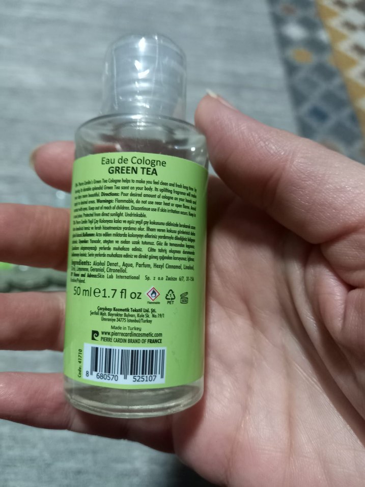Pierre Cardin Yeşil Çay Kolonya 5'li Set yeni 50 şer ml skt 2027 - Görsel 2