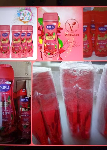 4 adet Duru lüks duş banyo jeli 450 şer ml yeni set.