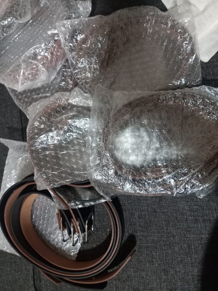 2 li kemer seti hanımlar için gümüş renk toka siyah ve taba set - Görsel 3