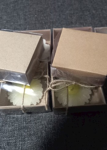 8 adet kutulu çiçekler tasarımlı mum seti yeni birlikte fiyat - Görsel 3