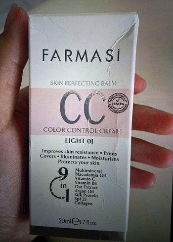 Farmasi CC Krem 01 Light Ten yeni , SPF 25 ile güneş koruma - Görsel 3