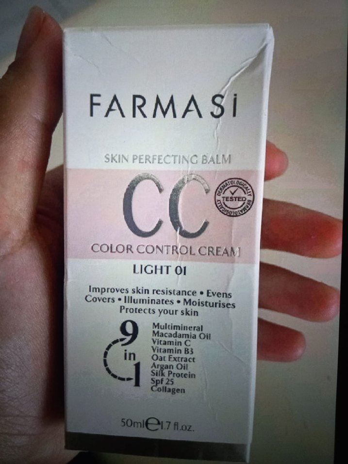Farmasi CC Krem 01 Light Ten yeni , SPF 25 ile güneş koruma - Görsel 3