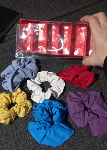 Hediye kutulu 6 lı kumaş toka seti yeni - Görsel 2