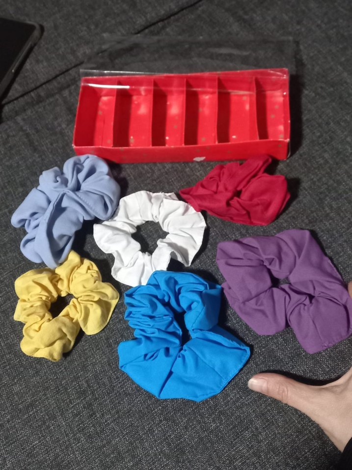 Hediye kutulu 6 lı kumaş toka seti yeni - Görsel 4