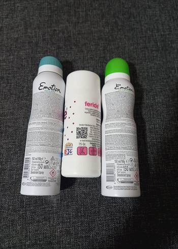 Emotion ve Feride Kadın Deodorant pudra Seti yeni üçlü birlikte - Görsel 2