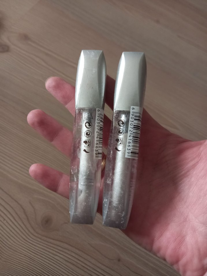 2 adet ışıltılı şeffaf maskara simli rimel yeni açılmamış set - Görsel 2