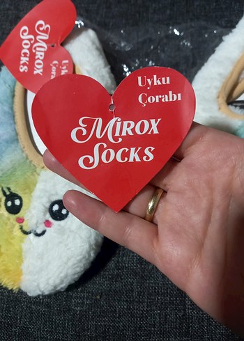 Kızlar için Renkli Bağlama Desenli Sıcak patik uyku patiği ikili - Görsel 3