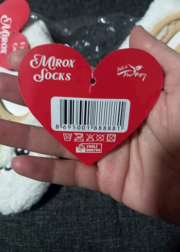 Kızlar için Renkli Bağlama Desenli Sıcak patik uyku patiği ikili - Görsel 4