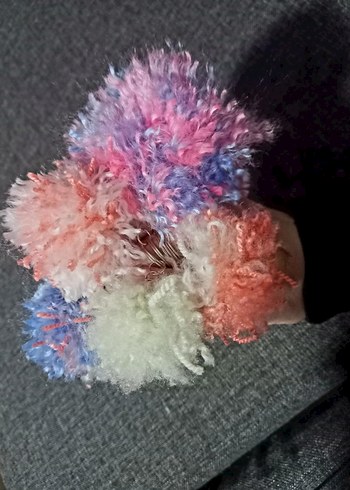 5 adet birlikte yeni anahtarlık çanta süsü rengarenk peluş set - Görsel 4