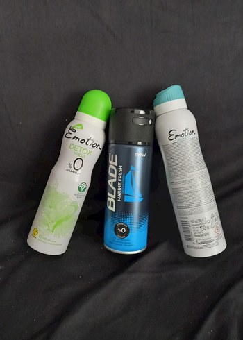 Diğer 2 Emotion 1 Blade 3 deodorant yeni set kadın erkek seti