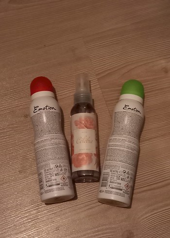 3'lü set 2 Emotion deodorant 1 Celebre parfümlü vücut spreyi