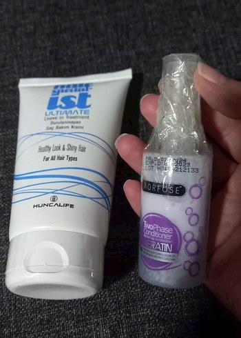 Morfose Keratin İki Faz fön spreyi ve Huncalife saç bakım kremi - Görsel 2