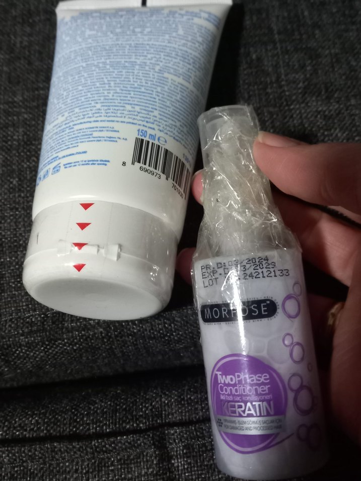 Morfose Keratin İki Faz fön spreyi ve Huncalife saç bakım kremi - Görsel 4