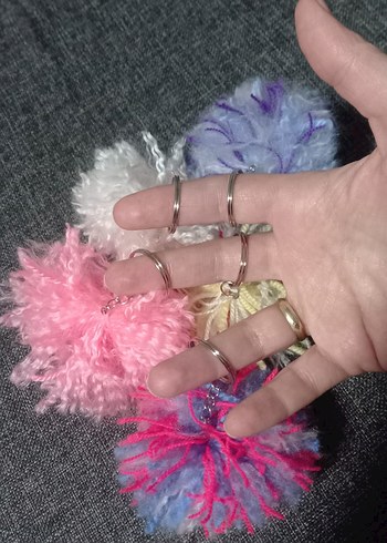 Renkli Kadın Anahtarlık Seti yeni beşli set - Görsel 5