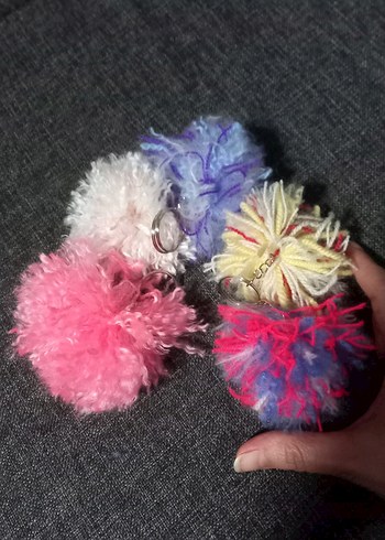 Renkli Kadın Anahtarlık Seti yeni beşli set - Görsel 4