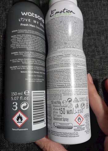 2 li Emotion Watsons erkek kadın deodorant seti yeni - Görsel 4