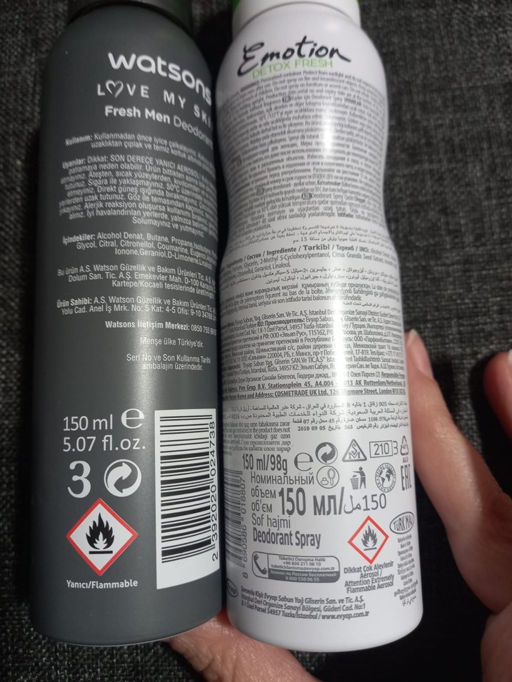 2 li Emotion Watsons erkek kadın deodorant seti yeni - Görsel 4