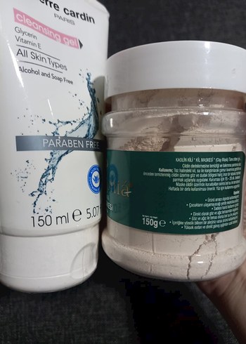 Omorphia Kaolin Kil Maskesi ve Pierre Cardin yüz temizleme jeli - Görsel 2