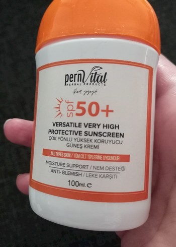 PernVital SPF 50+ Çok Yönlü Güneş Kremi 100 ml açılmamış yeni - Görsel 4