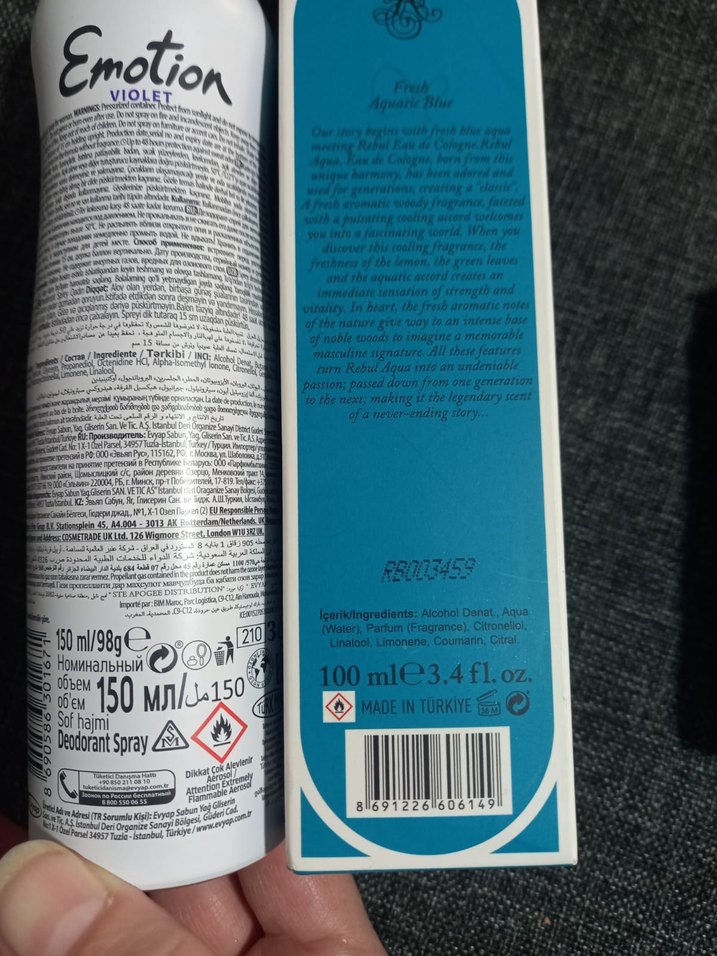 Rebul Emotion erkek kadın set parfümlü kolonya deodorant yeni - Görsel 2