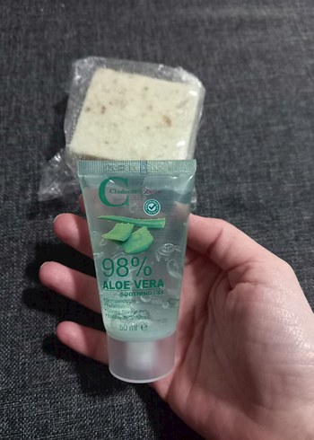 %98 Aloe Vera Jel ve Doğal Sidr Sabun Seti yeni birlikte - Görsel 2