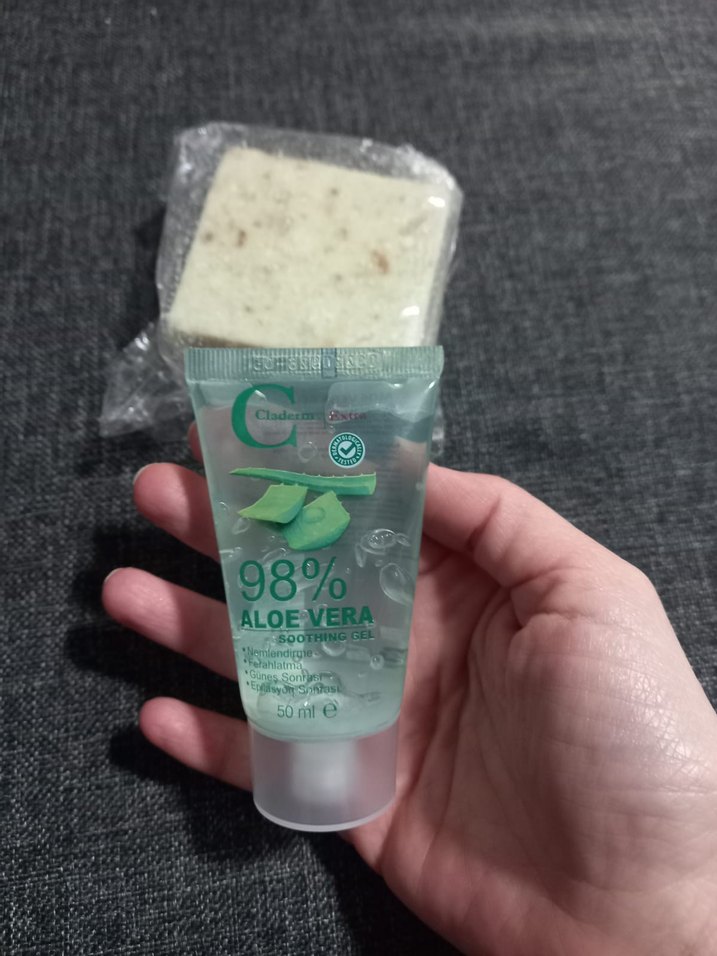 %98 Aloe Vera Jel ve Doğal Sidr Sabun Seti yeni birlikte - Görsel 2