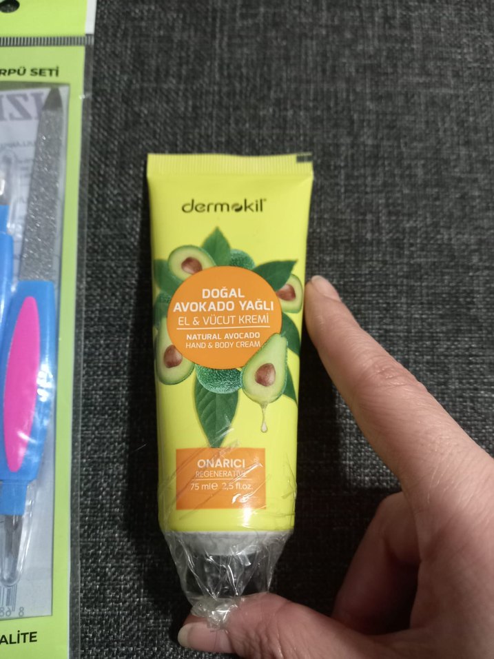 3lü Törpü Seti ve Dermokil Avokado Yağlı El Vücut Kremi yeni set - Görsel 2