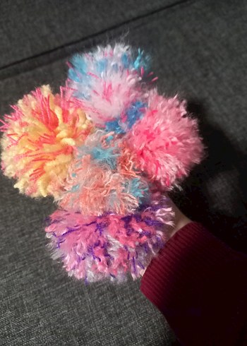 Renkli Püsküllü Bohem Anahtarlık yeni beş adet birlikte - Görsel 3