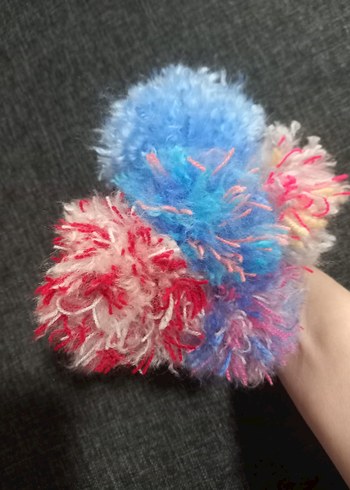 5 adet birlikte yeni anahtarlık çanta süsü rengarenk peluş set - Görsel 5