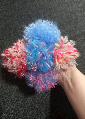 5 adet birlikte yeni anahtarlık çanta süsü rengarenk peluş set - Görsel 4