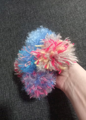 5 adet birlikte yeni anahtarlık çanta süsü rengarenk peluş set - Görsel 6