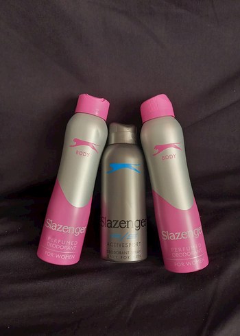 3 adet Slazenger 2 Kadın 1 erkek Parfümlü Deodorant 150 şer ml