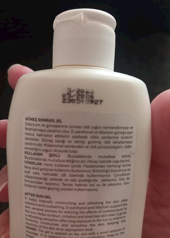 After Sun Jel Nemlendirici ve Yatıştırıcı yeni güneş sonrası jel - Görsel 2