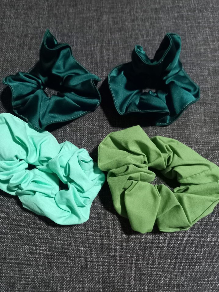 6 lı yeni set 3 saten 3 kumaş toka seti yeşil tonlar birlikte - Görsel 2