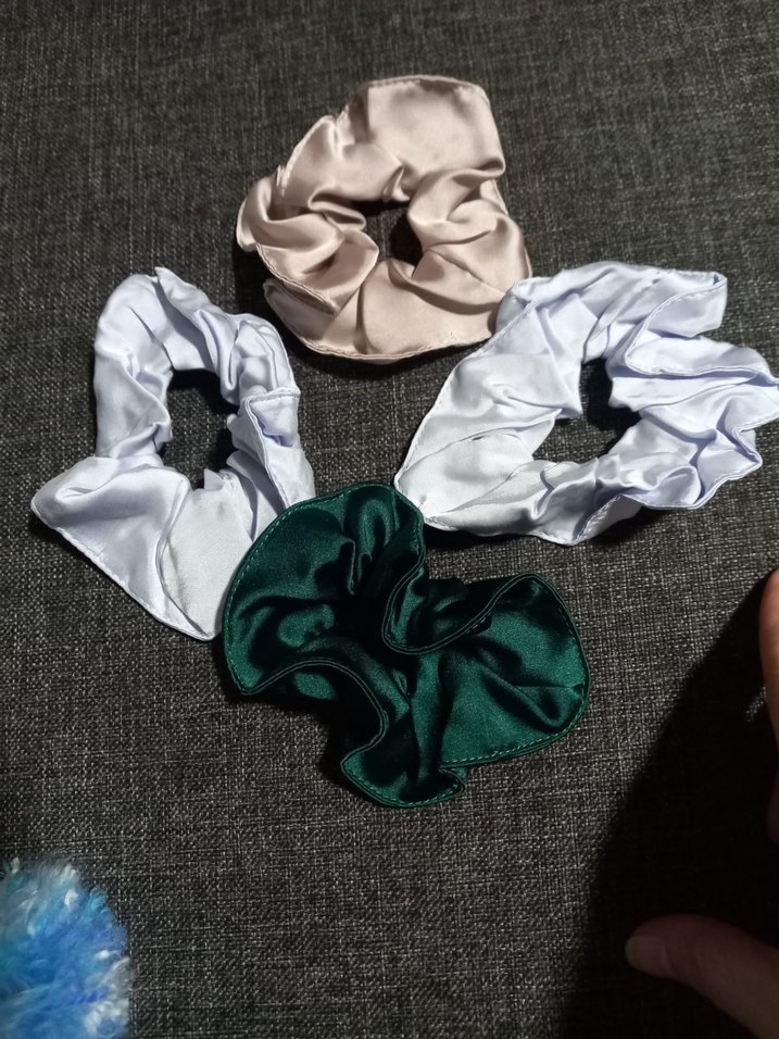 5li yeni set 4 saten toka 1 peluş anahtarlık çanta süsü birlikte - Görsel 3