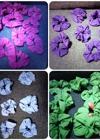 37 adet kumaş toka yeni set birlikte 10yeşil 9mavi 7mor 11fuşya