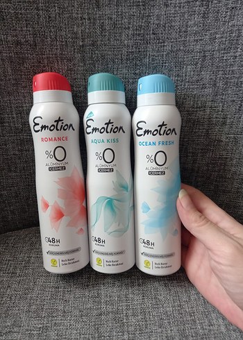 Emotion Kadın Deodorant Seti 48 Saat Koruma 3 adet yeni set