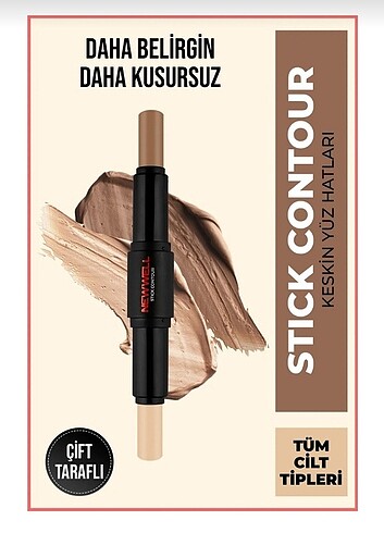  Beden New Well çift taraflı kapatıcı & kontör stick açılmamış yeni kut
