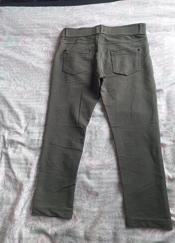 s Beden yeşil Renk S/M uyumlu kapri pantolon çok yumuşak sorunsuz yarı bel 35cm boy