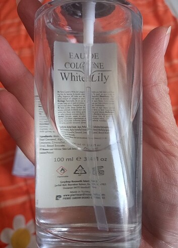  2 adet Pierre Cardin 100'er ml beyaz zambak parfümlü kolonya cam