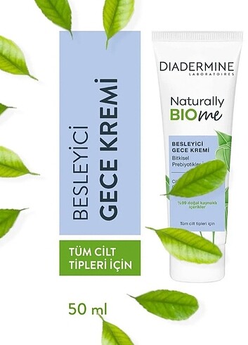 Diadermine Diadermine bitkisel gece kremi 50 ml cilt bakım nemlendirici yen