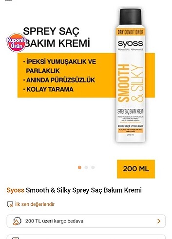  Beden Syoss 200 ml sprey saç bakım kremi güncel fiyatlar görsellerde y