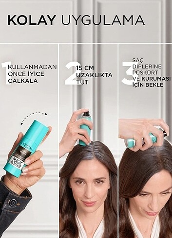 Beden Renk Loreal 75 ml magic retouch beyaz kapatıcı boya saç spreyi yeni