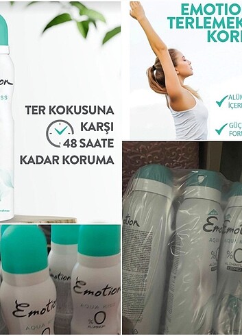 Emotion 150 ml aqua kiss deodorant sprey yeni  - Görsel 4