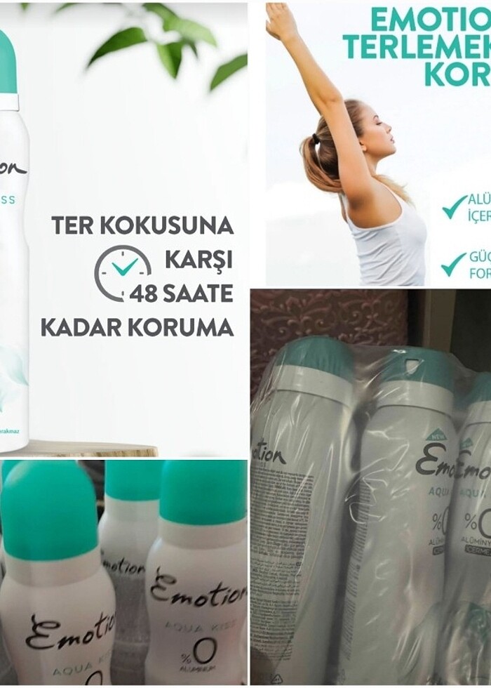 Emotion 150 ml aqua kiss deodorant sprey yeni  - Görsel 4